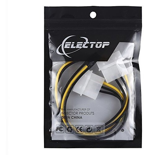 Electop 2 Pack 3 Pin Atx Fan To 4 Molex Conector Cable