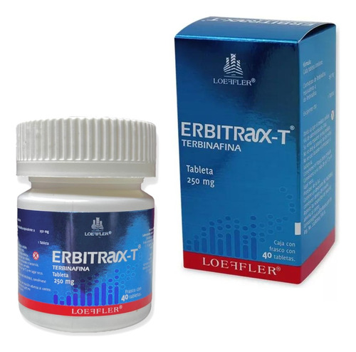 Erbitrax-t Terbinafina Antimicótico Hongos 40 Tabletas 250mg