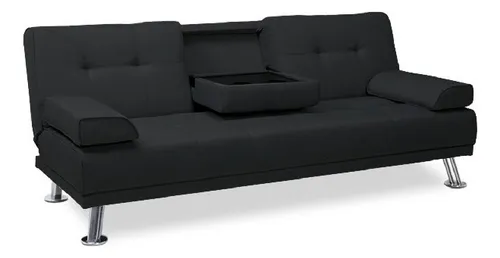 comprar Futon Cama Tizi Deco Archi Tela Posavasos Df300 Color Negro