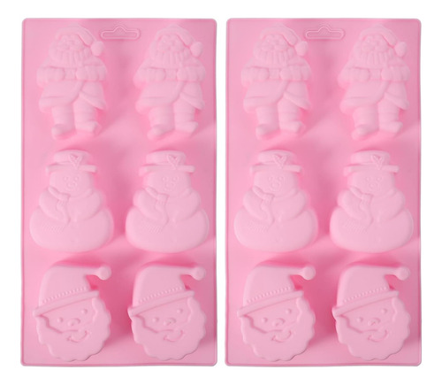 Moldes De Pastel De Navidad Hemoton 2pcs De Silicona Santa Y