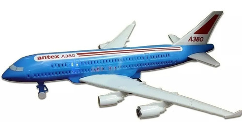 Imagen 2 de 5 de Avion Tecno Airbus A380 Juguete Con Luz Y Sonido Antex Edu