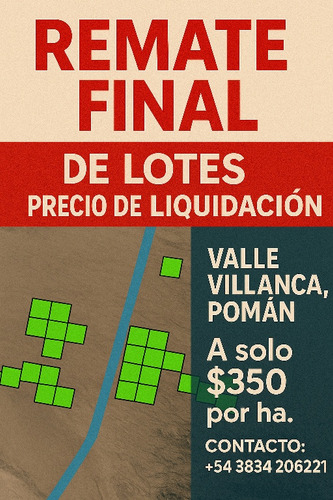 Liquido Lotes De 23 Has En Poman Catamarca A Us$350