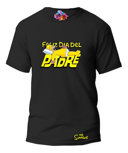 Playera Feliz Dia Del Padre Homero Simpson Variedad De Talla