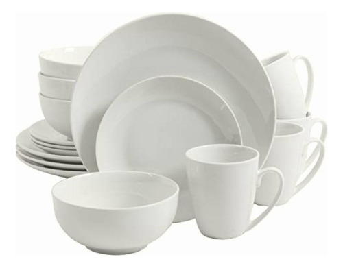 Gibson Home 16 Piece Ogalla Dinnerware Set, White