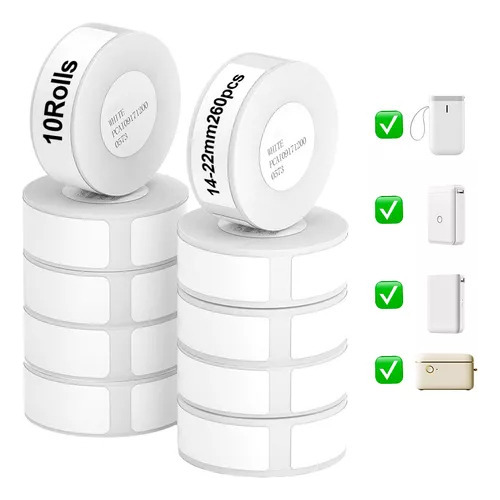 Papel Adesivo Niimbot (10 Rolos) Para D11 D101 D110 A