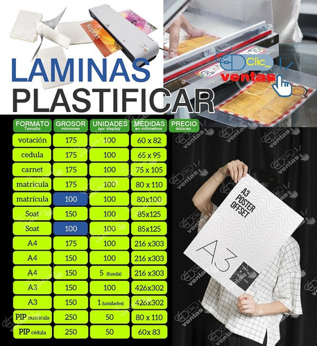 Imagen 5 de 7 de Plastificadora A4 $29 Emplasticadora Laminadora Y Micas
