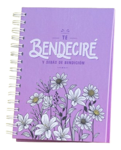 Cuaderno A5 Cristiano Violeta Flores