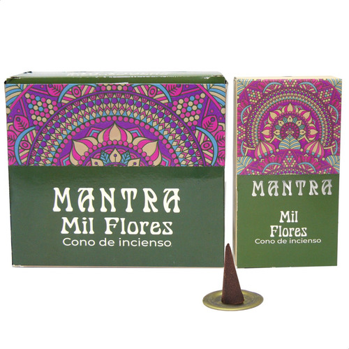 Sahumerios En Cono Aromaticos Mantra X12 Unidades Fragancia Mil Flores