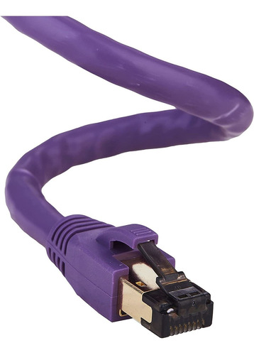 Cat8 Purple 75ft Sftp Ethernet   Cable 26awg Cobre  Cer...