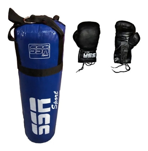 Saco Costal De Box Relleno Reforzado Mas Guantes De Box 16oz