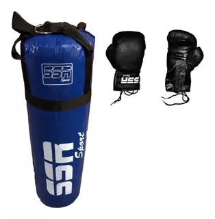 Saco Costal De Box Relleno Reforzado Mas Guantes De Box 16oz