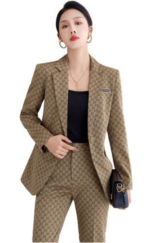 Conjunto De Oficina Formal Para Mujer, Blazer De Negocio [u]