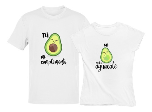 Playeras De Parejas Dúo Aguacates Regalo Novios