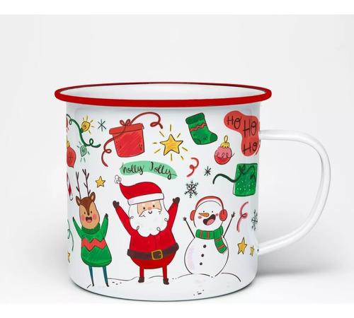 6 Tazas Peltre Regalo Navidad - Diseños Navideños