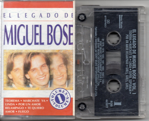 Miguel Bose El Legado Cassette  Ricewithduck