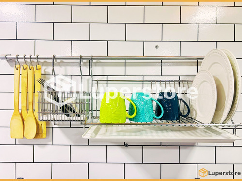 Escurridor Platos Colgante Cubiertero Barral 90cm 4 Ganchos