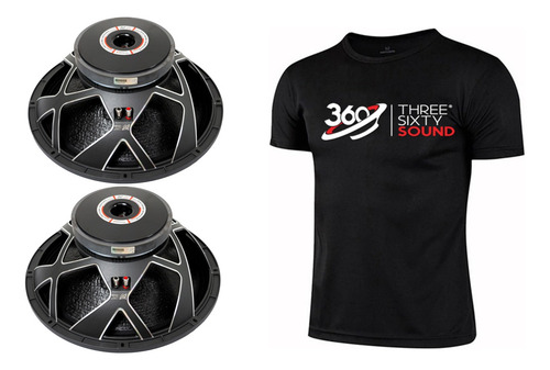 Bocinas Pack 360 Three Sixty Sound Gx18lf1000 18pl 1000wrms Color Negro