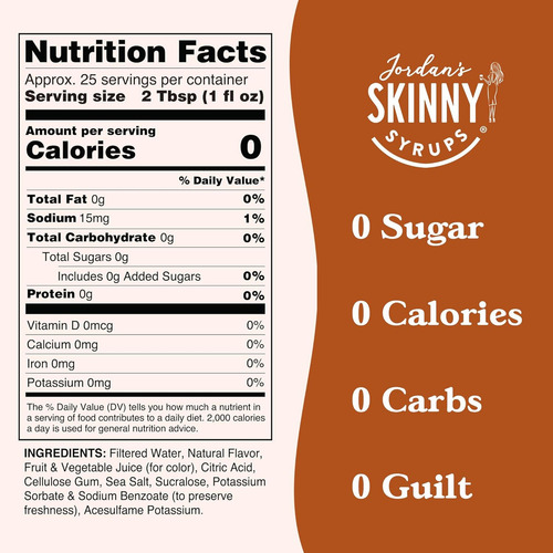 Jordan's Skinny Syrups Jarabe De Café Sin Azúcar, Sabor A Ja