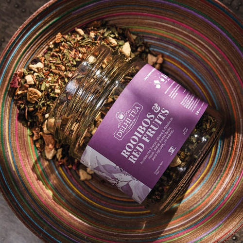Imagen 2 de 6 de Te Hebras Delhi Tea Premium Frasco Rooibos Red Fruits