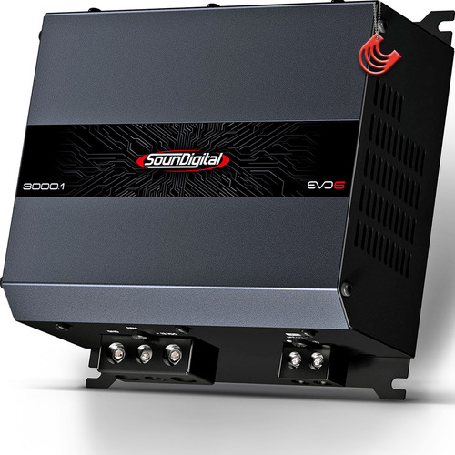 Módulo Amplificador Potência 3000w 1 Canal 4 2 1 Ohm Digital Cor Preto