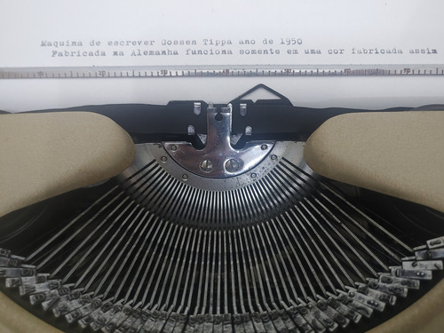 Maquina De Escrever Tippa Gossen - Ano 1950 Original (Usado)