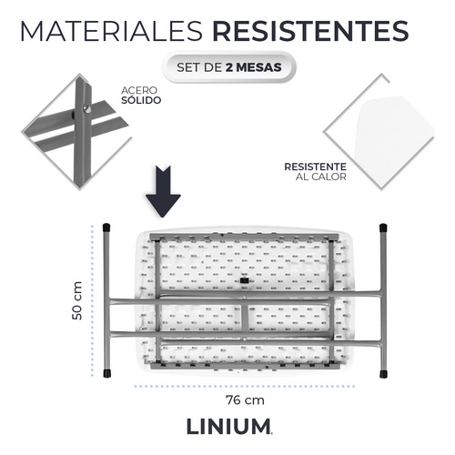 Pack 2 Mesas Linium Indiviudual Plegable 3 Niveles Ajustable