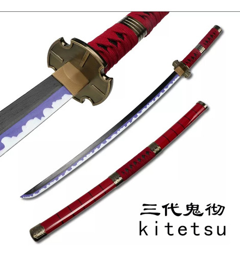 Espada Katana Zoro Cosplay Sandai Kitetsu One Piece 1:1
