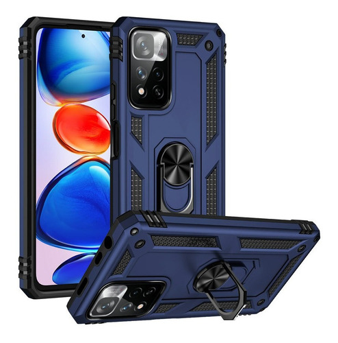 Funda Xiaomi Redmi Note 11s 5g Uso Rudo Colores + Cristal 