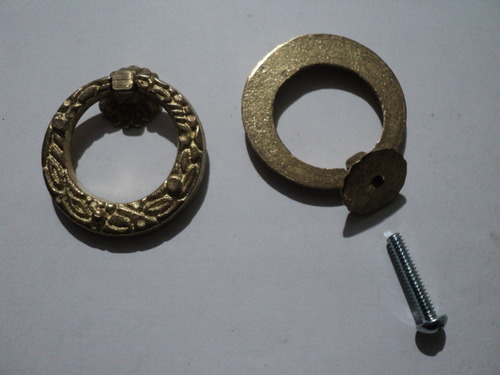 Jgo. 6 Tiradores Argolla En Bronce. (Usado)