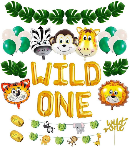 Kit De Decoracion De Cumpleaños Wild One: Decoraciones De 