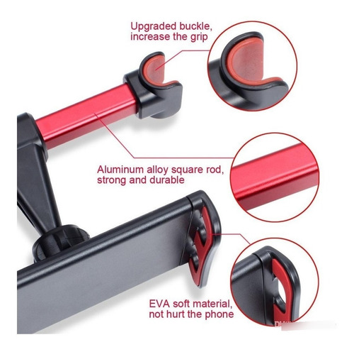 Imagen 8 de 9 de Soporte Universal Celular Auto Holder Asiento Trasero
