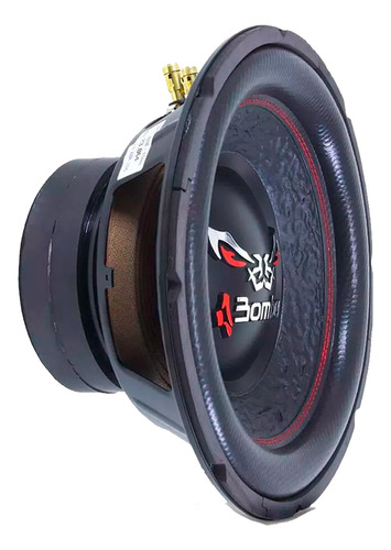 Alto Falnt Bomber Subwoofer Swbp 12 Polegadas 800w 4 Ohms Cor Pretro/vermelho