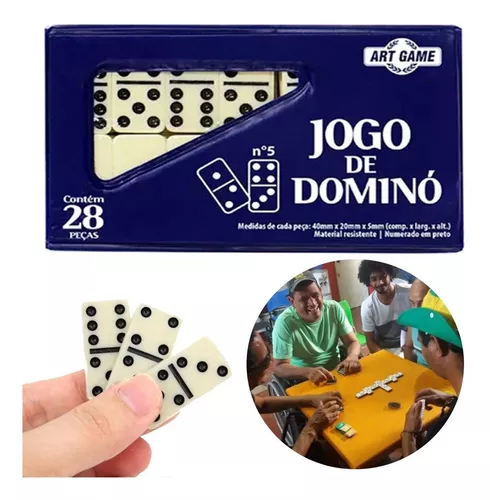 Jogo de Dominó Profissional Resina 28 Peças Bamboo