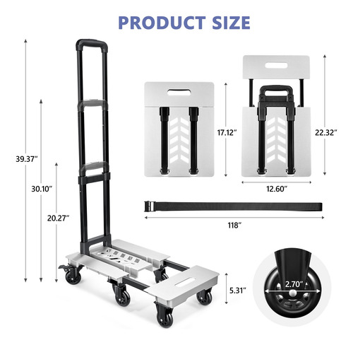 Panel Plegable De Aluminio Kedsum Para Camión De Mano Con Ca