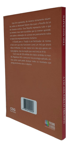 Livro A Escada Para O Triunfo, De Napoleon Hill, Editora Cdg, Capa Mole, Em Português, 2024