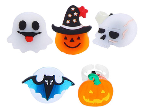 Finger Ring Toys, Anillo Suave Para Halloween, 5 Unidades