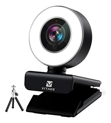 Webcam 1080p Con Micrófono Y Luz De Anillo, Vitade 960a Pro