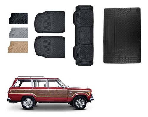 Tapetes 3pz Off Road + Cajuela Jeep Wagoneer 1984 - 1991