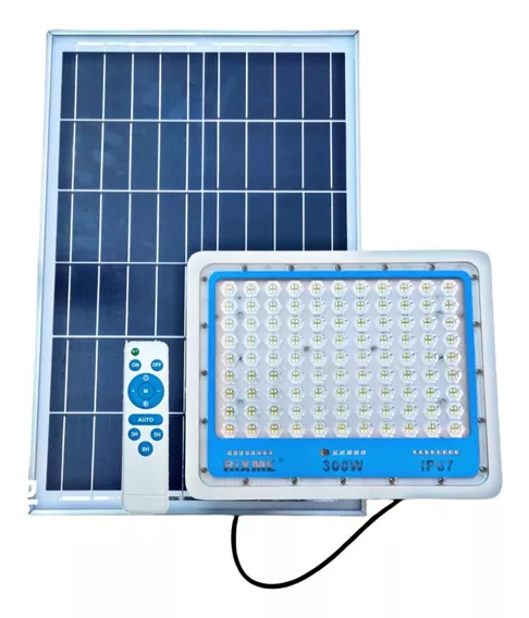 Lampara (reflector) Solar Led 300w De Poder C/panel Solar