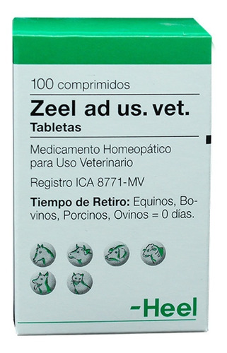 Imagen 1 de 2 de Zeel Ad Uso Veterinario Perro Homeopático Frasco 100 Comp