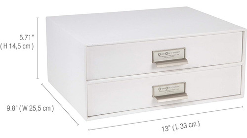 Imagen 3 de 6 de Bigso Caja Para Archivos Con 2 Cajones. , Material Reciclado