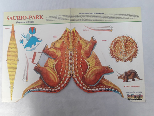 Revista *anteojito * Lamina Troquelada Para Armar Dinosaurio (Usado)