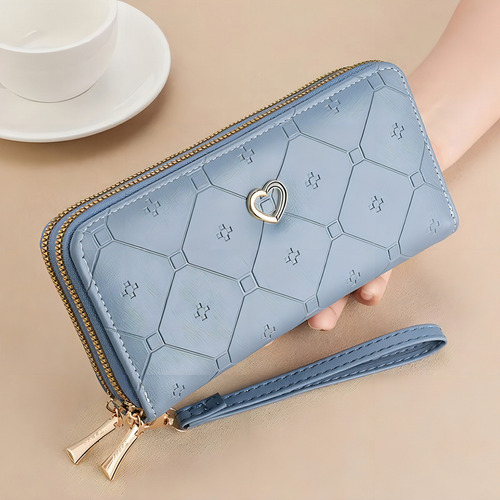 // Cartera Larga Con Cremallera Para Mujer, Moda Japonesa