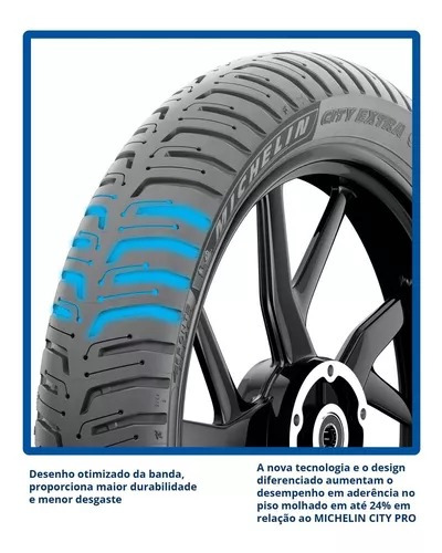 Neumático City Extra Michelin 90/90-18 Tras Cg Titan 125-150-160