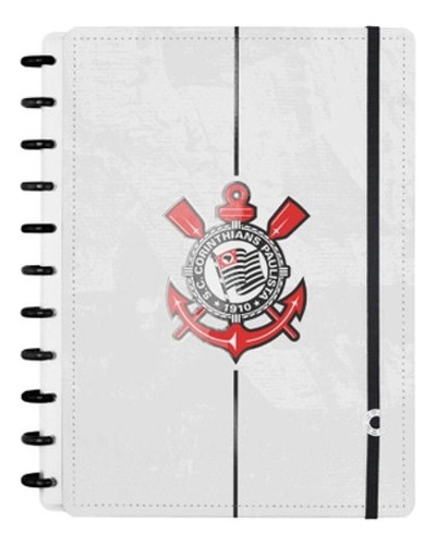 Caderno Inteligente Corinthians Timão Branco Grande