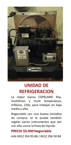 Unidad De Refrigeración Copeland 3hp En Multi Función 