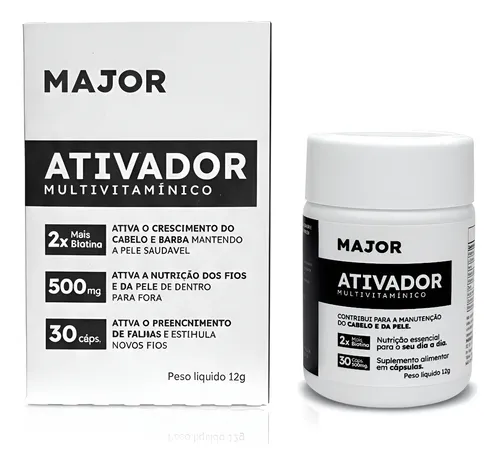 Cápsulas Ativadoras De Crescimento Para Cabelo E Barba Major