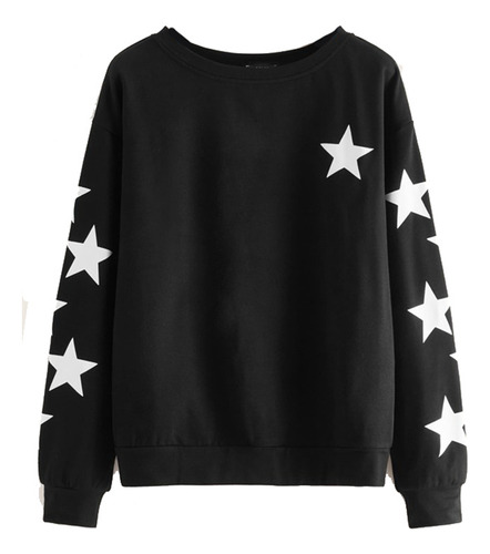 Sueter Comodo Sudadera Moda Invierno Tendencia Estrellas 