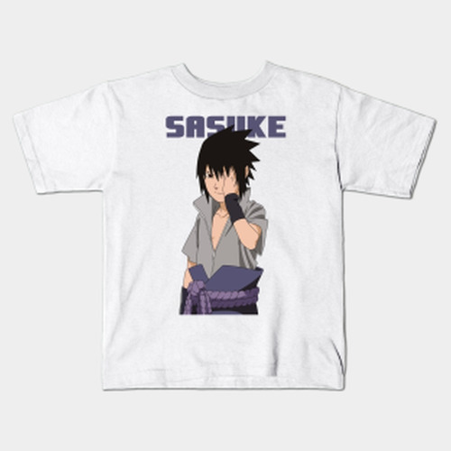 Remera Blanca Sasuke Uchiha Naruto Bichos C#3