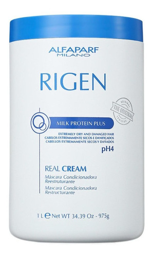 Máscara Alfaparf Rigen Milk Protein Plus Real Cream Ph4 1kg